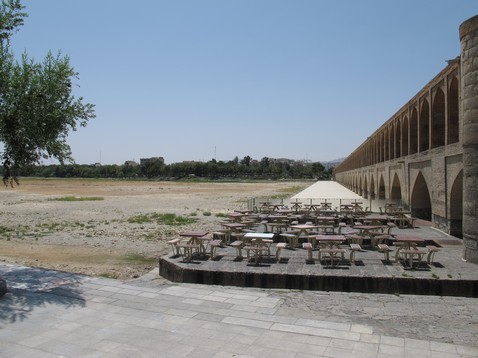 The river and a bridge of Isfahan