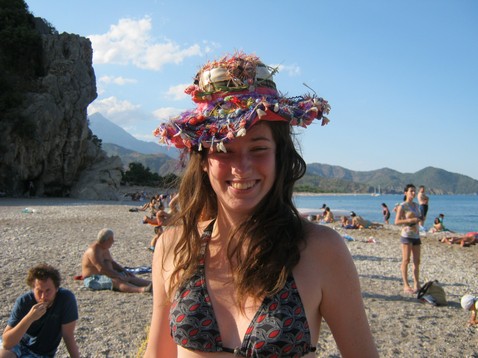 Judit in a silly hat