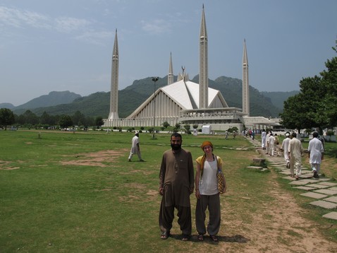 With Hameed in front of the mosque